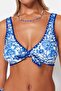 Çizgili Nakışlı Üçgen Kaplı Bikini Üstü TBESS23BU00256 - 5