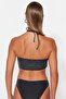 Black Strapless Glitter Bikini Top TBESS23BU00302 - 6