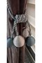 4 Roller Background Curtain Gathering Apparatus for Cornice, Anthracite-mink Ceiling Bracket Curtain Ornament
