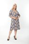 Plus Size Double Breasted Neck Short Sleeve Twist Fabric Midi Dress - 7