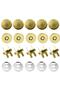 Magnetic Round Bag Snap Magnetic Snap Gold Color in Knitted Bag - 10 Set Very Strong - 6