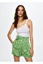 Patterned Belted Shorts