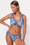 Çizgili Nakışlı Üçgen Kaplı Bikini Üstü TBESS23BU00256 - 3