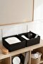 12-Piece Black Children's Room Cabinet Laundry Drawer Organizer Storage Box Organizer - 6
