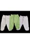 Baby Booties Bottom Breathable Fabric Solid Color (Pack of 3 White-cream-teal Green) - 2