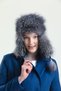 قبعة شتوية من الجلد الطبيعي Ushanka للنساء