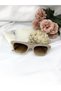 Rosa Square Gold Detailed Nude Women's Sunglasses - 2