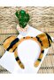 The Latest Trend Plush Tiger Ear Figured Crown Hair Clip - 3