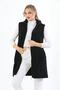 Polar Black Plush Long Vest - 8
