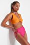 Turuncu Üçgen Kaplı Düğümlü Bikini Üstü TBESS23BU00018