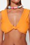Turuncu Üçgen Kaplı Düğümlü Bikini Üstü TBESS23BU00018 - 5