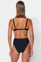 High Waist Normal Leg Bikini Bottom with Black Accessories TBESS23BA00115 - 6
