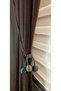 4 Roller Background Curtain Gathering Apparatus for Cornice, Anthracite-mink Ceiling Bracket Curtain Ornament - 2