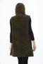 Polar Khaki Green Zippered Long Vest - 6