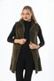 Polar Khaki Green Zippered Long Vest - 8