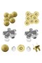Magnetic Round Bag Snap Magnetic Snap Gold Color in Knitted Bag - 10 Set Very Strong - 5