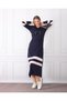 Hooded Navy Blue Sports Hijab Dress, Nightgown Dress, Pajama, Home Dress, 2 Thread Dress