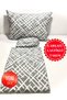 Young Room Gray Labyrinth Striped Geometric Pattern Bed Sheet Elastic Single Duvet Cover Set - 2