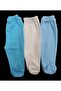Baby Booties Bottom Breathable Fabric Solid Color (Pack of 3 Turquoise-cream-blue)
