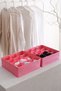 2-Piece Pink Children's Room Closet Drawer Underwear Sock Organizer Honeycomb Accordion Organizer