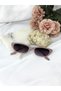 Tery Cat Eye Vintage Retro Bone Purple Lilac Women's Sunglasses - 2
