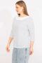 Women's White Large Size Cotton Fabric Blouse with Ornamental Buckle on the Collar and Point Pattern 65n35561 - 2