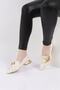 1333-22y Women's Pointed Toe Chain Shoes with Crossover Top