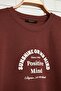 Brown Oversize/Wide Cut Text Printed T-Shirt Tmnss23Ts00083 - 6