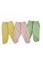 Baby Booties Bottom Breathable Fabric Solid Color (Pack of 3 Green-yellow-salmon) - 3