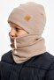 Baby Boy Kid Trend Style Hat Beanie Neck Collar Set Comfortable 100% Cotton Camisole - 2