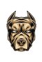 Pitbull Hard Window Sticker - Car, Motorcycle, Helmet, Laptop, 13X10 cm