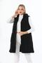 Polar Black Plush Long Vest - 6