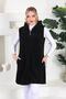 Polar Black Plush Long Vest - 7
