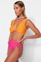 Fuşya Cut Out Detaylı Regular Yüksek Bel Bikini Altı TBESS23BA00018 - 2
