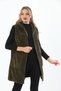 Polar Khaki Green Zippered Long Vest