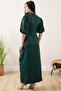 Chief Collar Slit Satin Dress 22-257 - 6