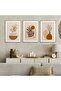 Natural Wooden Framed 3-Piece Painting Set Hpn069