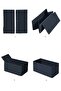 6-Piece Navy Blue Premium Bathroom Cabinet Drawer Underwear Organizer Storage Box Organizer - 4