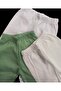 Baby Booties Bottom Breathable Fabric Solid Color (Pack of 3 White-cream-mold Green) - 3
