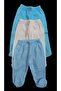 Baby Booties Bottom Breathable Fabric Solid Color (Pack of 3 Turquoise-cream-blue) - 2