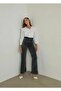 Serenay 90's Smoked Power Lycra Super High Waist Loose Jeans Palazzo Pants - 2