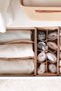 4-Piece Jute Children's Room Closet Drawer Underwear Sock Organizer Honeycomb Accordion Organizer - 4