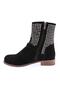 Woman's blunt nose studded belt accessory boot black suede 32332182692847 - 4