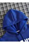 Unisex Oversize Atlanta Georgia Printed Cobalt Blue Hooded Sweatshirt - 4