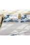 Kanagawa Themed 3D Digital Printed Double Duvet Cover Set - 3