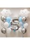 Sky Cloud Balloon Birthday Set Age 5