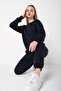 Women's Navy Blue Cotton Pajama Set