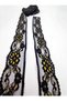 Lycra Lace Ribbon 4.5 Cm Width Black Gold-gold Color Glitter Lace Ribbon Edge Model 10 Mt - 3