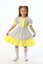 Yellow Butterfly Patterned Frilly Girl's Dress - 3