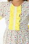 Yellow Butterfly Patterned Frilly Girl's Dress - 7